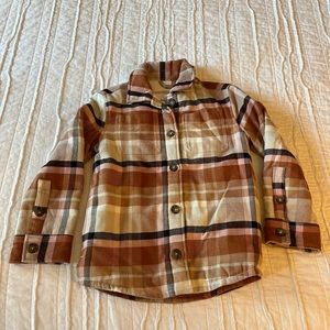 Abercrombie kids girls flannel shacket size 7/8